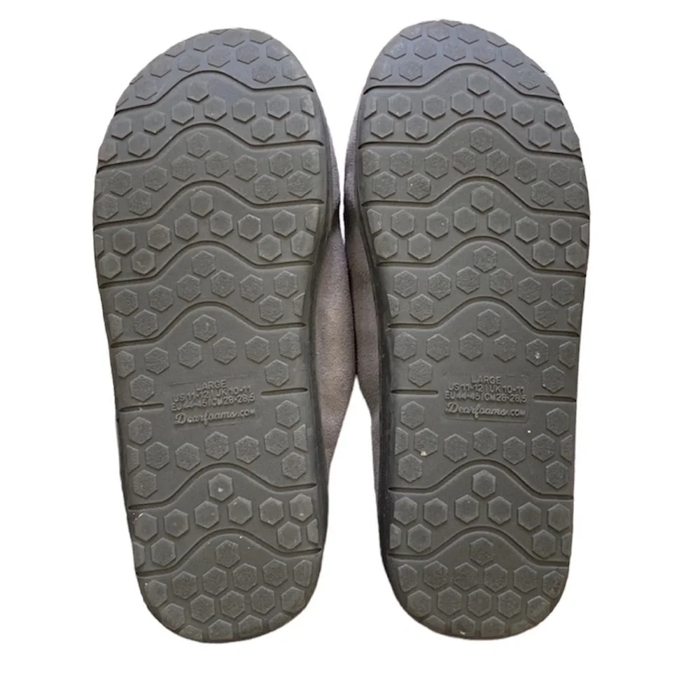 Dearfoams Brendan‎ Microfiber Indoor/Outdoor Suede Clog Whipstitch Slipp…